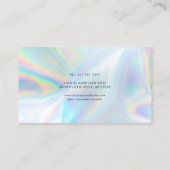 Moderner Tennistrainer Minimalistische Holografie Visitenkarte (Rückseite)