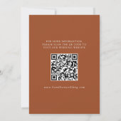 Moderner Terracotta 3 Foto QR Code Save The Date (Rückseite)
