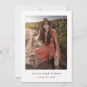 Moderner Terracotta Western Abschluss Einladung (Rückseite)