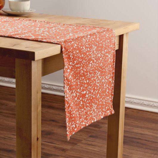 Moderner Terrazzo Orange Runner Kurzer Tischläufer (Beispiel)