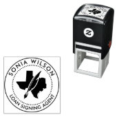 Moderner Texas Notar Public Loan Signing Agent Permastempel (Beispiel)