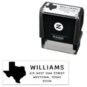 Moderner TEXAS-Staat Form Rücksendeadresse Permastempel (Beispiel)
