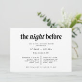 Moderner Text | Das Abendessen vor der Probe Einladung (Stehend Vorderseite)