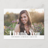 Moderner Text Foto Abschluss vielen Dank Postkarte (Vorderseite)