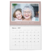 Moderner Text für benutzerdefiniertes Foto der 202 Kalender (Feb 2027)