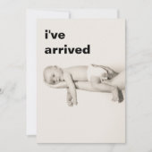 Moderner Text Ich habe Foto Baby Ankündigung angek (Vorderseite)