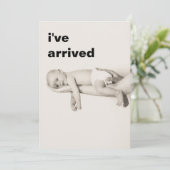 Moderner Text Ich habe Foto Baby Ankündigung angek (Stehend Vorderseite)