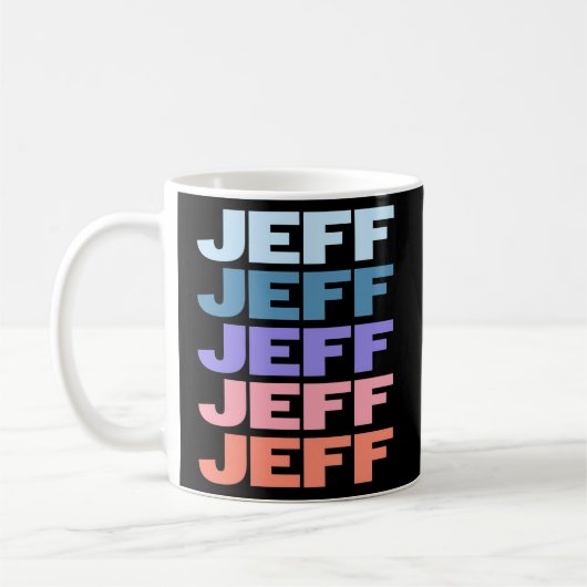 Moderner Text Jeff Kaffeetasse (Links)