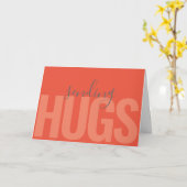 Moderner Text Orange schickt Schläger Denken Sie a Karte (Gelbe Blume)