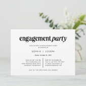 Moderner Text | Partei für Schwarz und Weiß Einladung (Stehend Vorderseite)