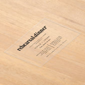 Moderner Text | Probe Acryleinladungen (Ablage )