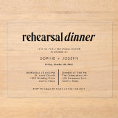 Moderner Text | Probe Acryleinladungen (Vorderseite)