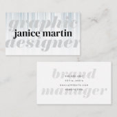 Moderner Text | Stilvoll Visitenkarte (Vorne/Hinten)