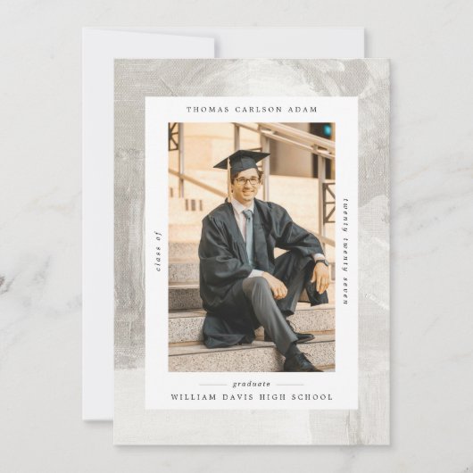 Moderner Texturrahmen Eleganter Abschluss Ankündigung (Vorderseite)