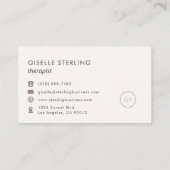 Moderner Therapeut Blush Pink Minimalistisch Luxus Visitenkarte (Rückseite)