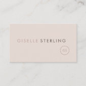 Moderner Therapeut Blush Pink Minimalistisch Luxus Visitenkarte (Vorderseite)