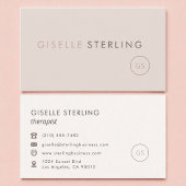 Moderner Therapeut Blush Pink Minimalistisch Luxus Visitenkarte