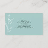 Moderner Therapeut Stylist Wellness-Center Botanis Visitenkarte (Rückseite)