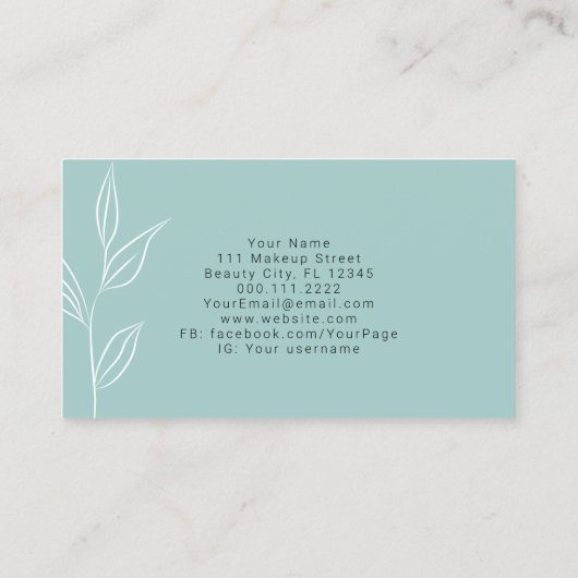 Moderner Therapeut Stylist Wellness-Center Botanis Visitenkarte (Rückseite)