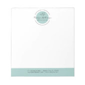 Moderner Therapeut Stylist Wellness-Center Minimal Notizblock (Vorderseite)