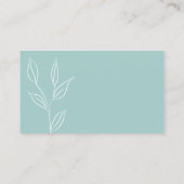 Moderner Therapeut Stylist Wellness-Center Minimal Visitenkarte (Rückseite)