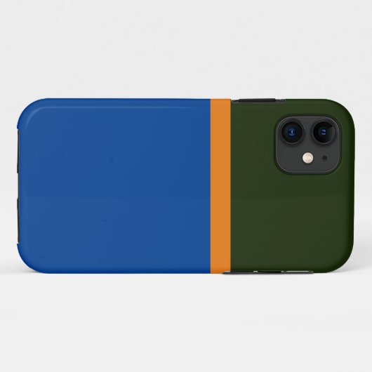 Moderner, tiefblauer orangefarbener, dunkelgrüner Case-Mate iPhone hülle (Rückseite (Horizontal))