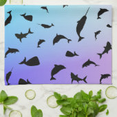 Moderner Tiefseegarnelenfisch Geschirrtuch (Gefaltet)