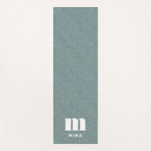 Moderner Tierdruck aquamarin personalisiert Yogamatte (Vorderseite)