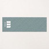 Moderner Tierdruck aquamarin personalisiert Yogamatte (Vorderseite (Horizontal))