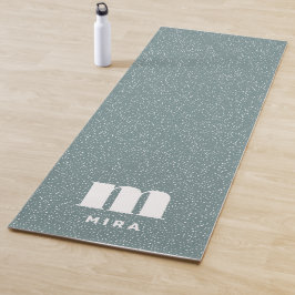 Moderner Tierdruck aquamarin personalisiert Yogamatte