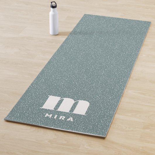 Moderner Tierdruck aquamarin personalisiert Yogamatte (Beispiel)