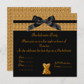 MODERNER TIERDRUCK MIT BOW BACHELORETTE INVITE EINLADUNG (Vorne/Hinten)
