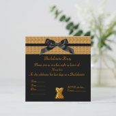 MODERNER TIERDRUCK MIT BOW BACHELORETTE INVITE EINLADUNG (Stehend Vorderseite)