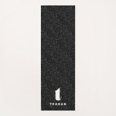 Moderner Tierdruck schwarz-weiß personalisiert Yogamatte (Vorderseite)