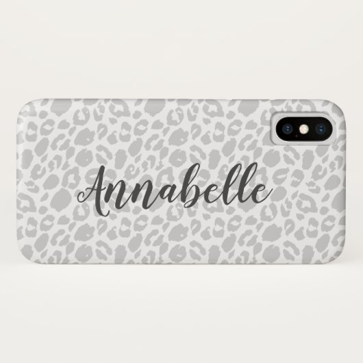 Moderner Tierleoparddruck personalisiert Case-Mate iPhone Hülle (Rückseite (Horizontal))