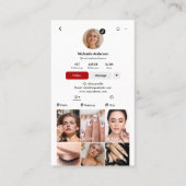 Moderner TikTok Influencer QR Code & Soziale Medie Visitenkarte (Vorderseite)