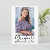 Moderner Tintenstift-Kalligrafie-Script-Abschluss Ankündigung (Stehend Vorderseite)