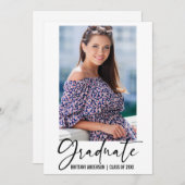 Moderner Tintenstift-Kalligrafie-Script-Abschluss Ankündigung (Vorne/Hinten)