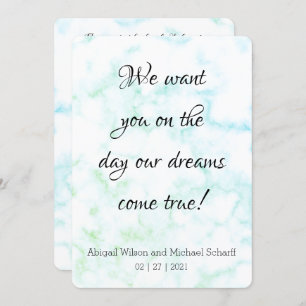 Moderner Tipp für Hochzeitseinladungen aus grünem Einladung