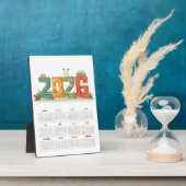 Moderner Tischkalender 2026 - Neues Jahr Fotoplatte (Seite)