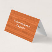 Moderner Tischler-Auftragnehmer Visitenkarten (Rückseite)