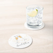 Moderner Toast Verlobung Paper Untersetzer (Vor Ort)