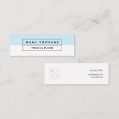 Moderner Trainer-blaue MiniPastellVisitenkarte Mini Visitenkarte (Vorne/Hinten)