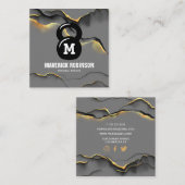 Moderner Trainer für Berufliche Fitness Quadratische Visitenkarte (Vorne/Hinten)