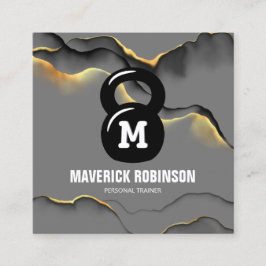 Moderner Trainer für Berufliche Fitness Quadratische Visitenkarte
