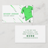 Moderner Trainer für den grünen Fußball im Motivsp Visitenkarte (Vorne/Hinten)