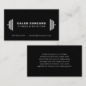 Moderner Trainer für Fitness in schwarz Visitenkarte (Vorne/Hinten)