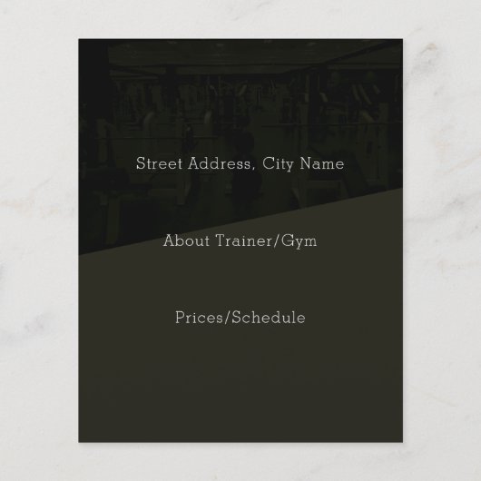 Moderner Trainer im dunklen Schatten Flyer (Hinten)