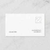 Moderner Trainer-saubere Visitenkarte (Rückseite)