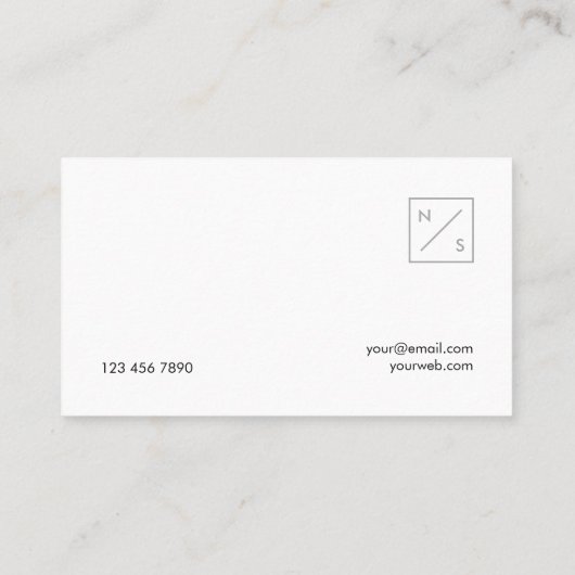 Moderner Trainer-saubere Visitenkarte (Rückseite)